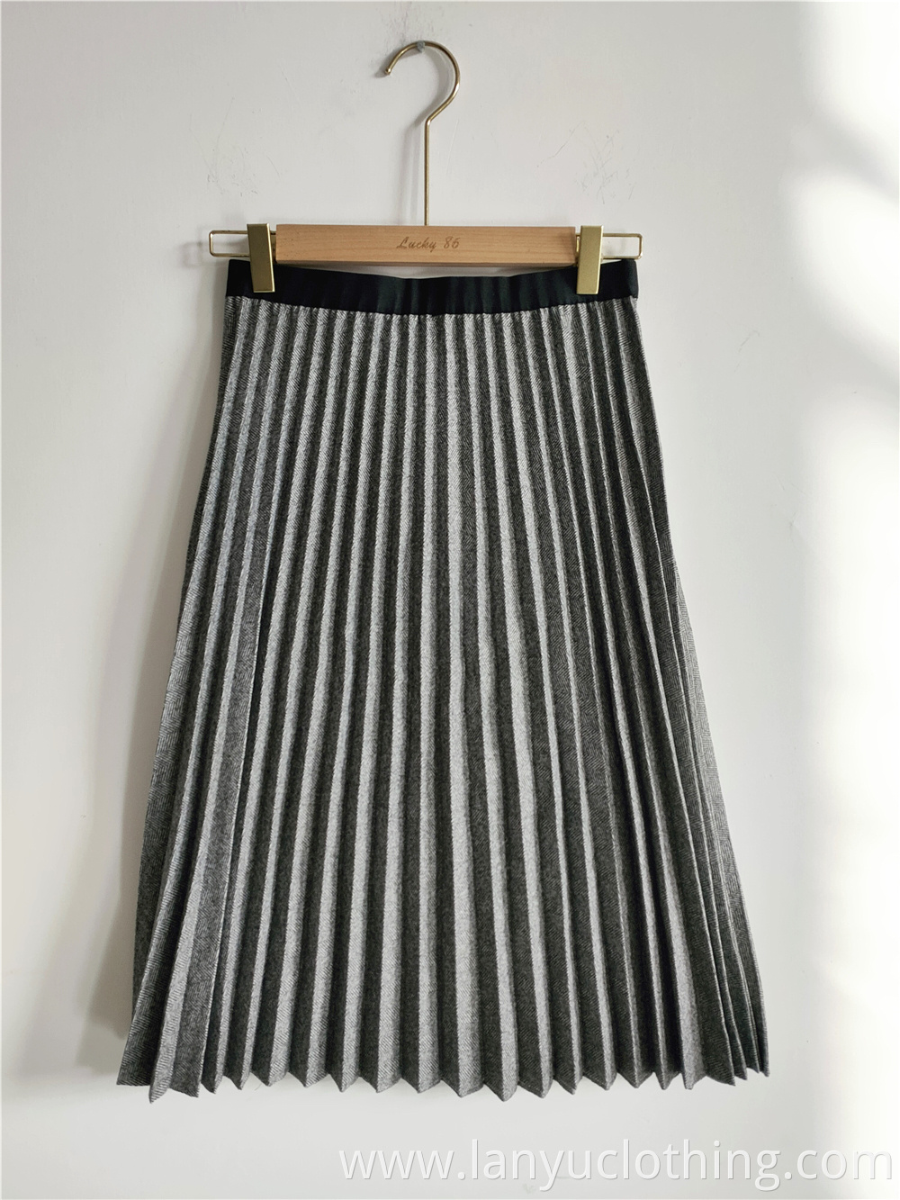 Grey Pleated Skirt For Ladies